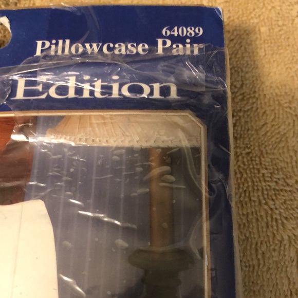 Bucilla Special Edition Pillowcase Pair Stamped for Cross Stitch-Quilted Hearts - Picture 4 of 7